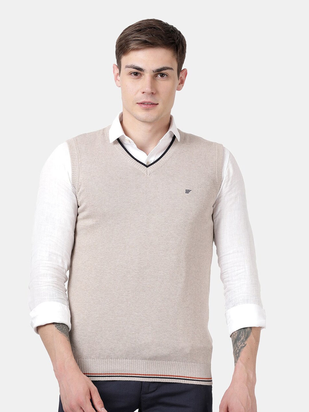

t-base Men's Cream-Coloured Sweater Vest