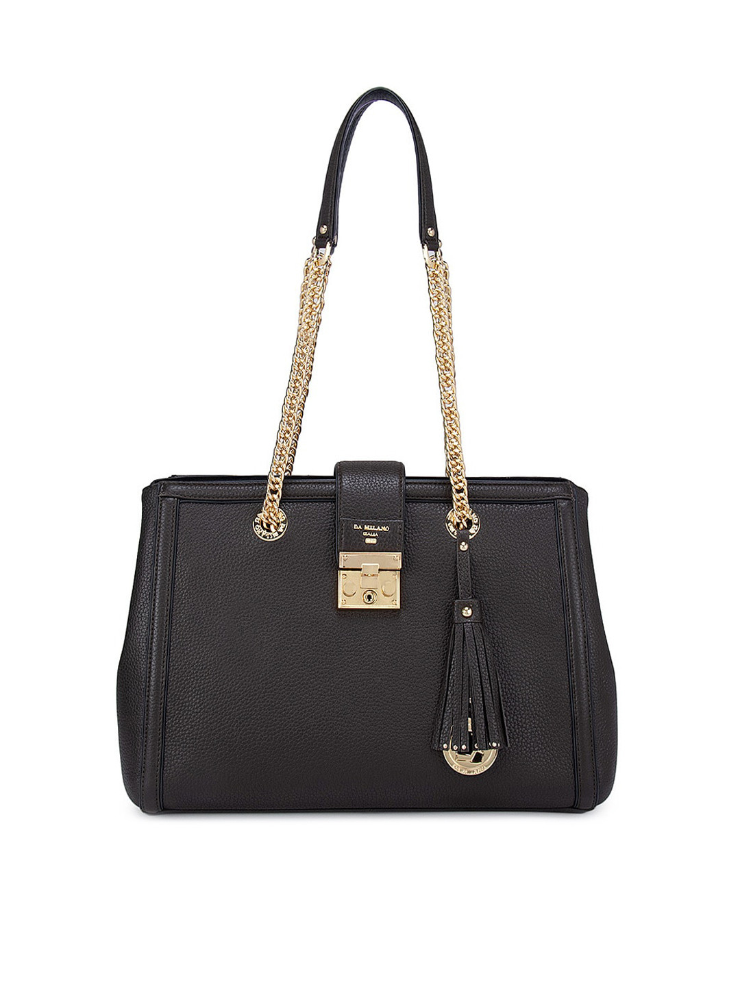 

Da Milano Brown Leather Structured Shoulder Bag