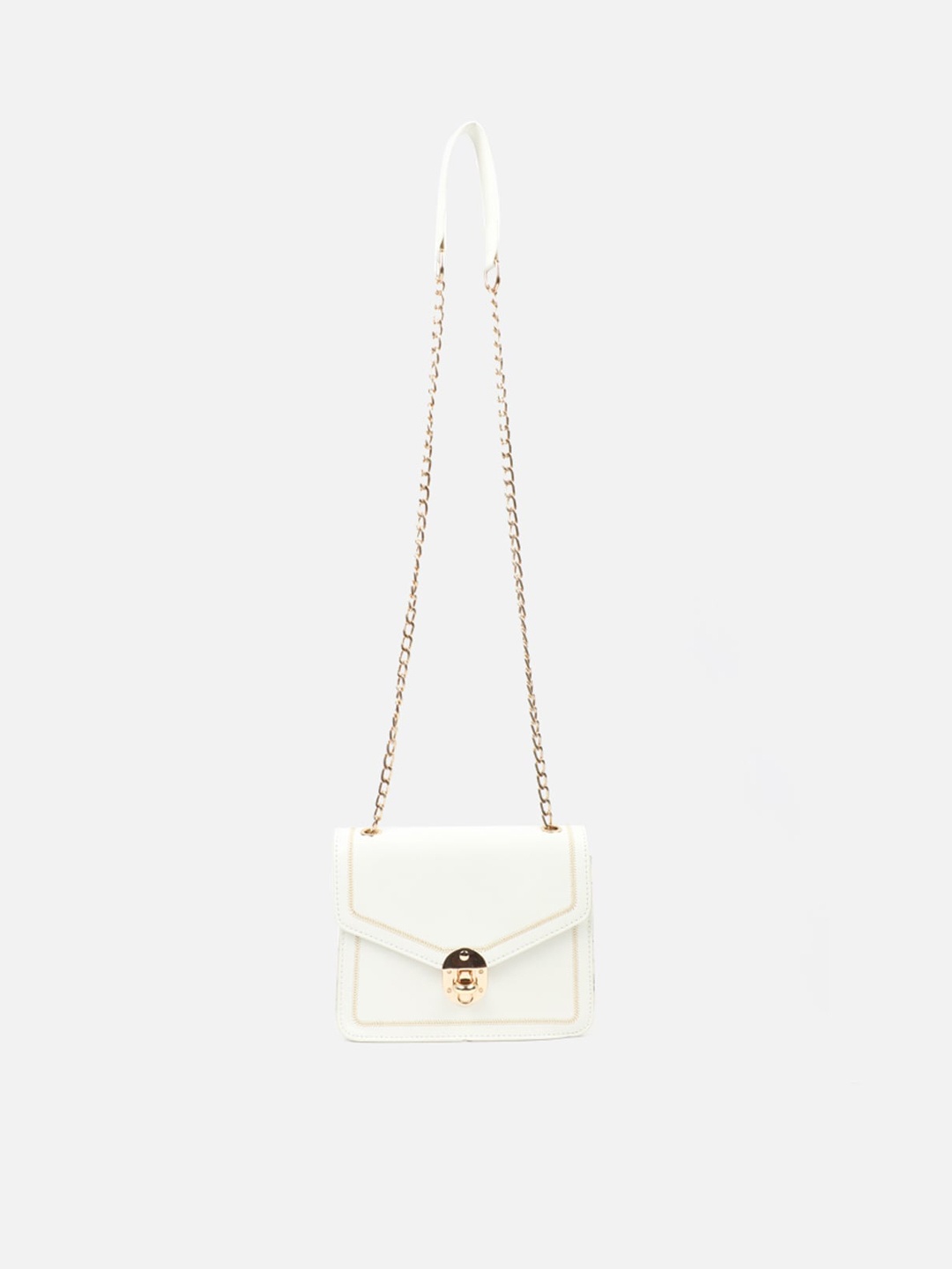 

Carlton London Women White Structured Sling Bag with Quilted