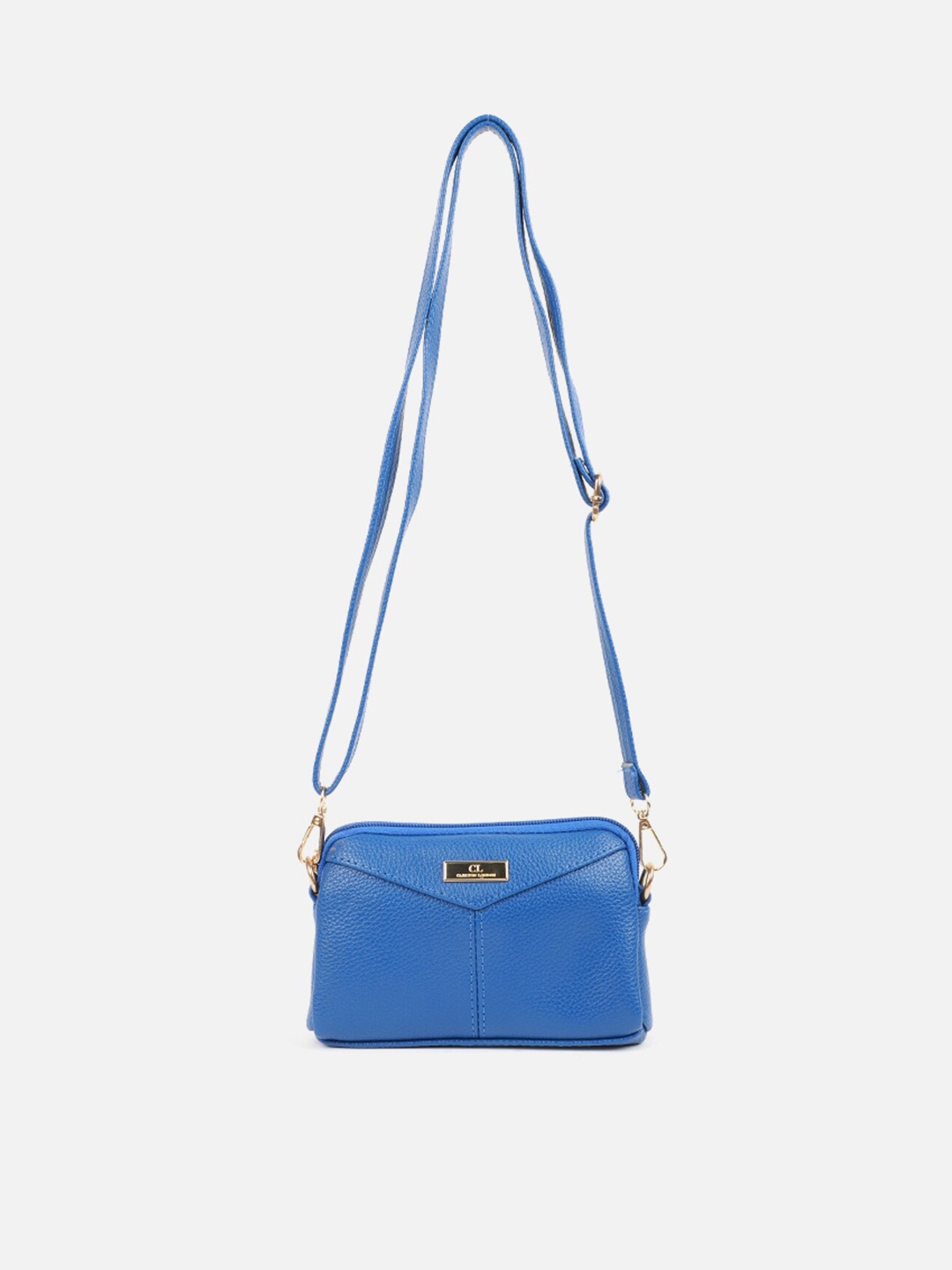 

Carlton London Navy Blue Structured Sling Bag