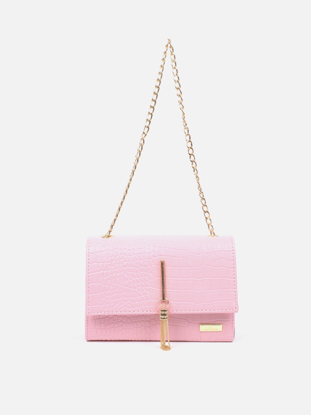 

Carlton London Women Nude Pink Structured Solid Sling Bag