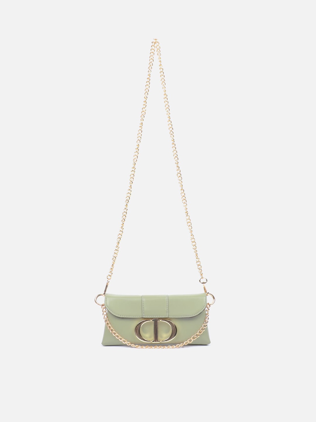 

Carlton London Women Green Structured Sling Bag with Quilted