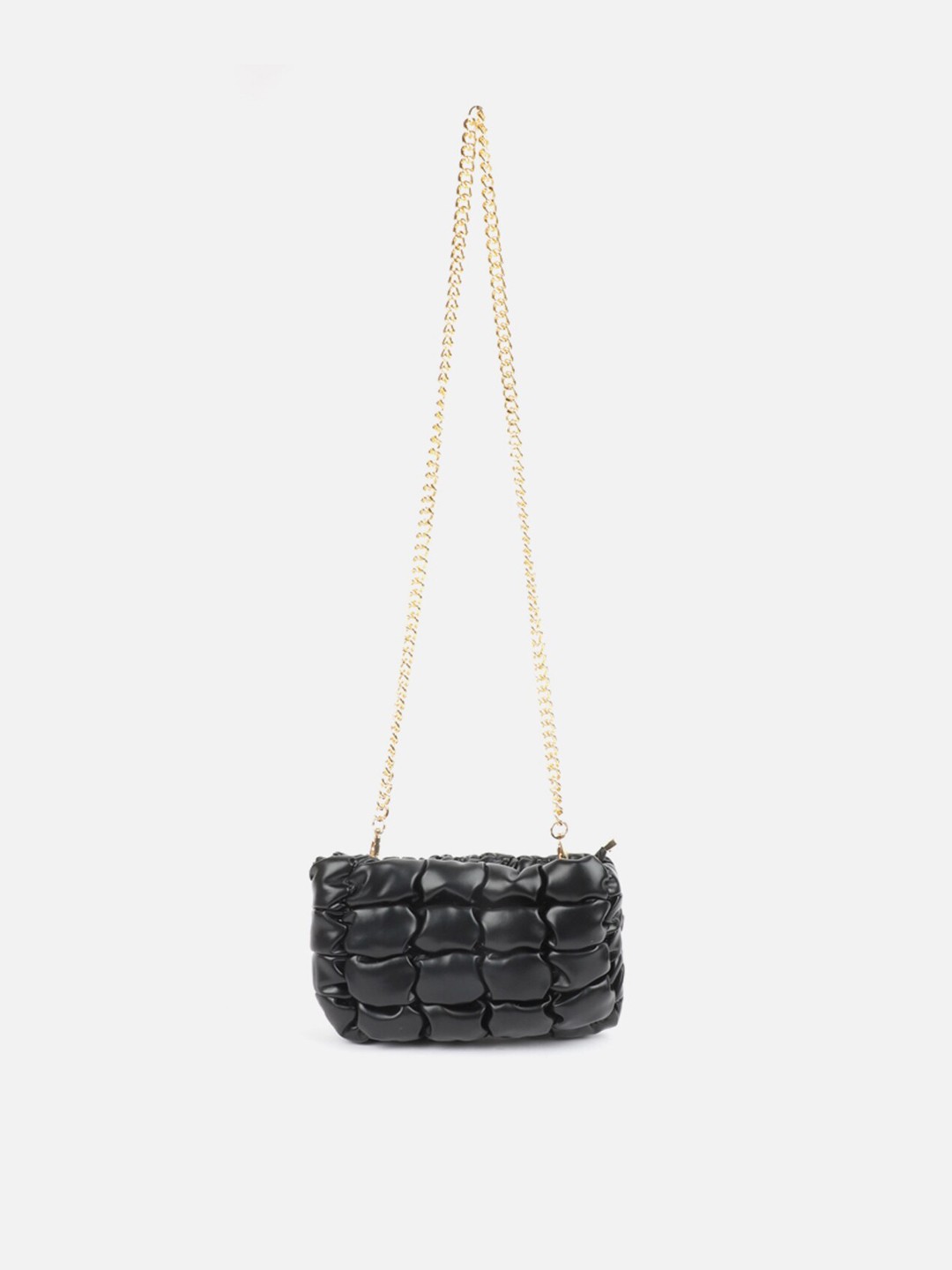

Carlton London Women Black Textured Structured Sling Bag with Quilted
