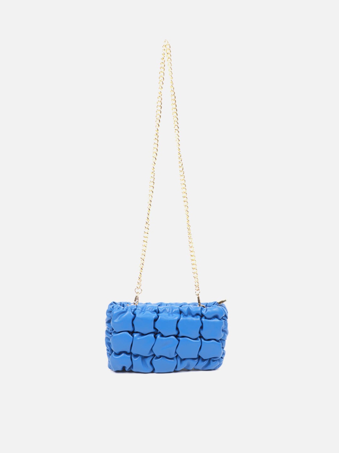 

Carlton London Blue Structured Sling Bag with Quilted