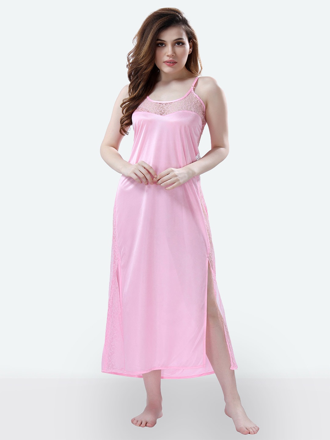 

Romaisa Pink Maxi Baby Dolls
