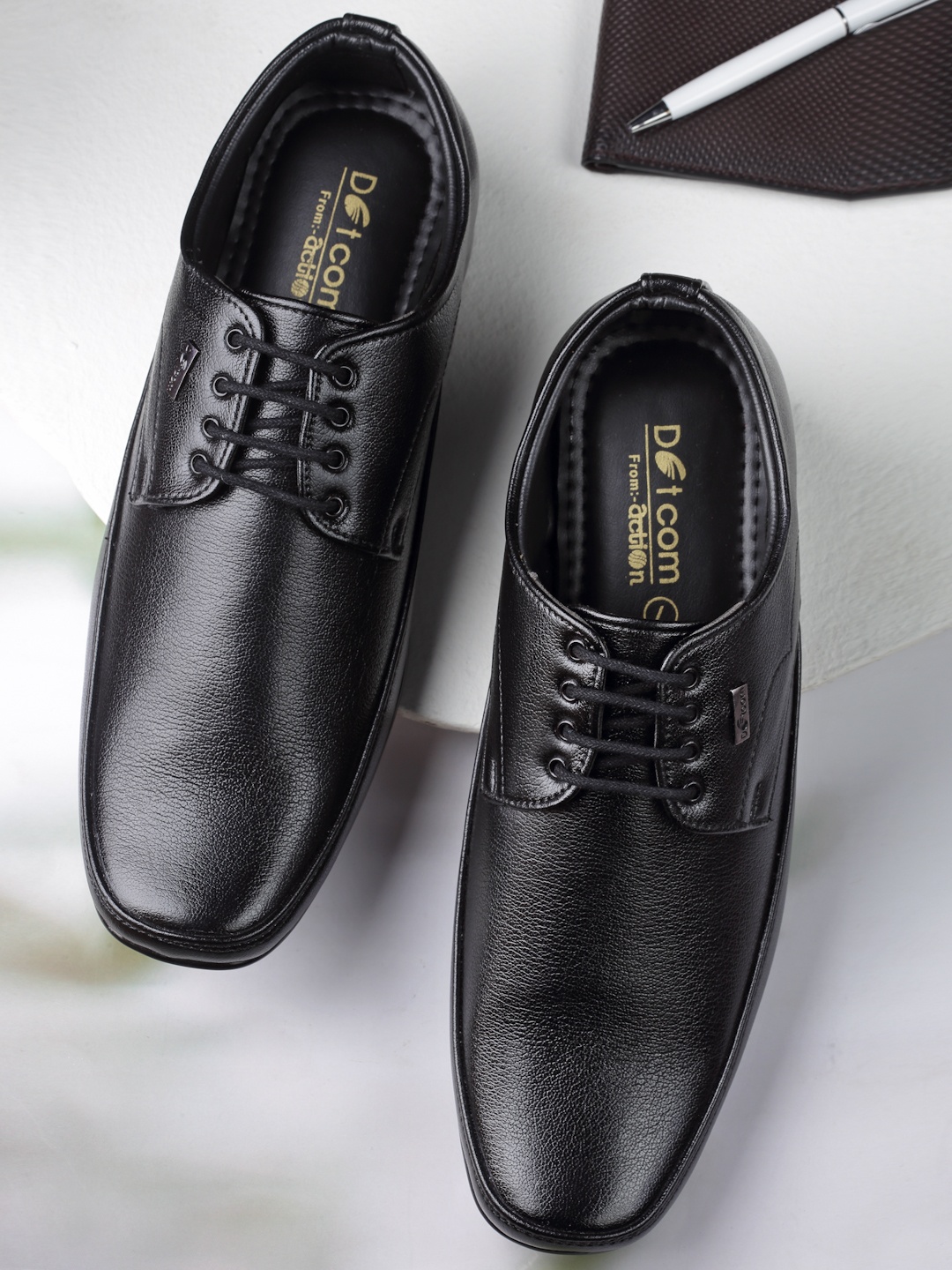 

Action Men Black Solid Formal Slip On Shoes