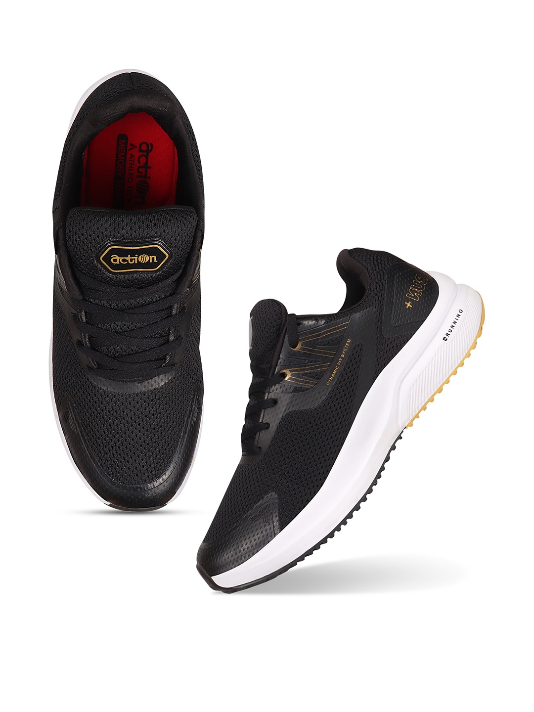 

Action Men Black Mesh Running Shoes