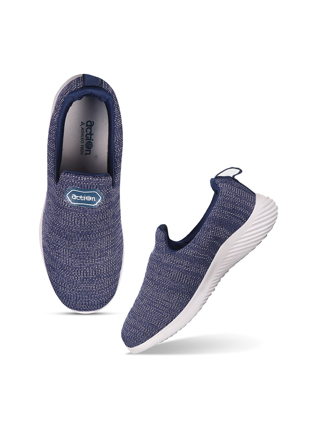 

Action Men Navy Blue, White Mesh Air Max Running Shoes