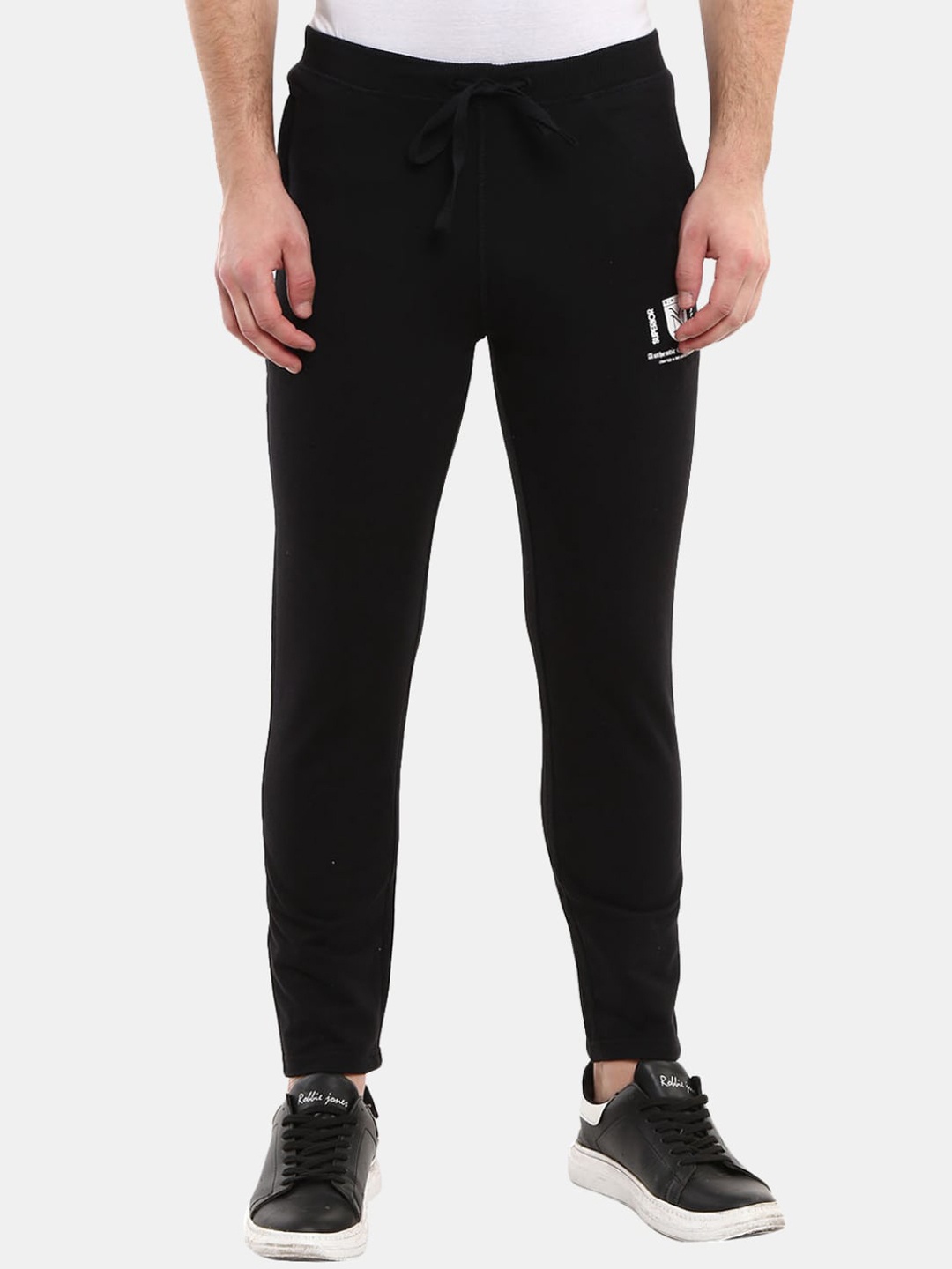 

V-Mart Men Black Solid Cotton Track Pants