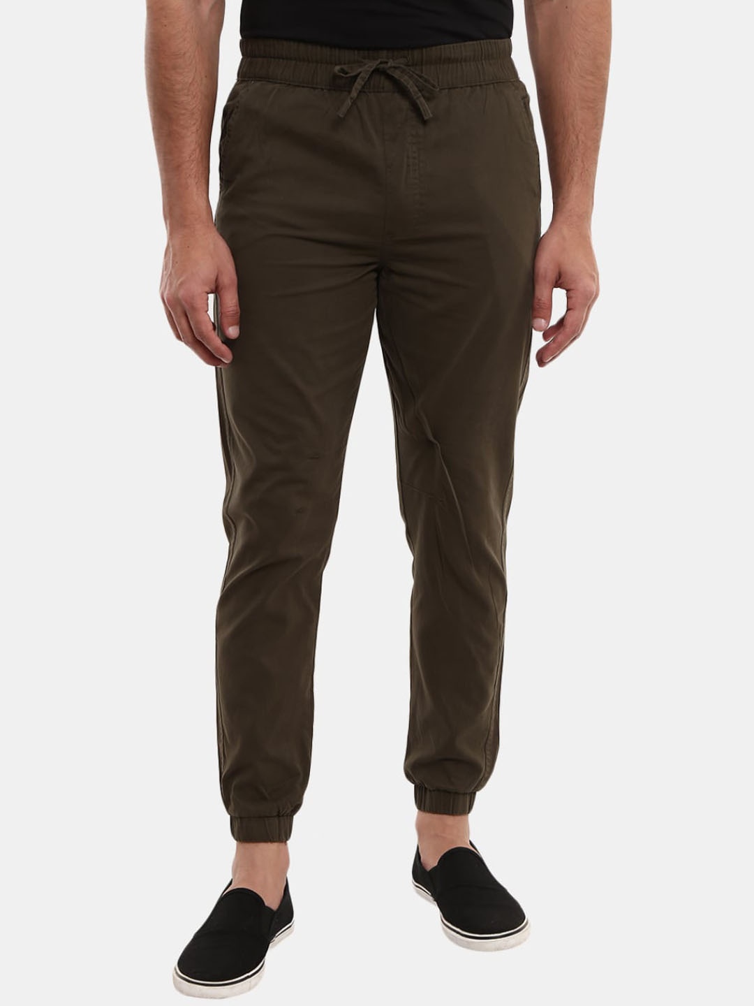 

V-Mart Men's Olive Green Solid Joggers