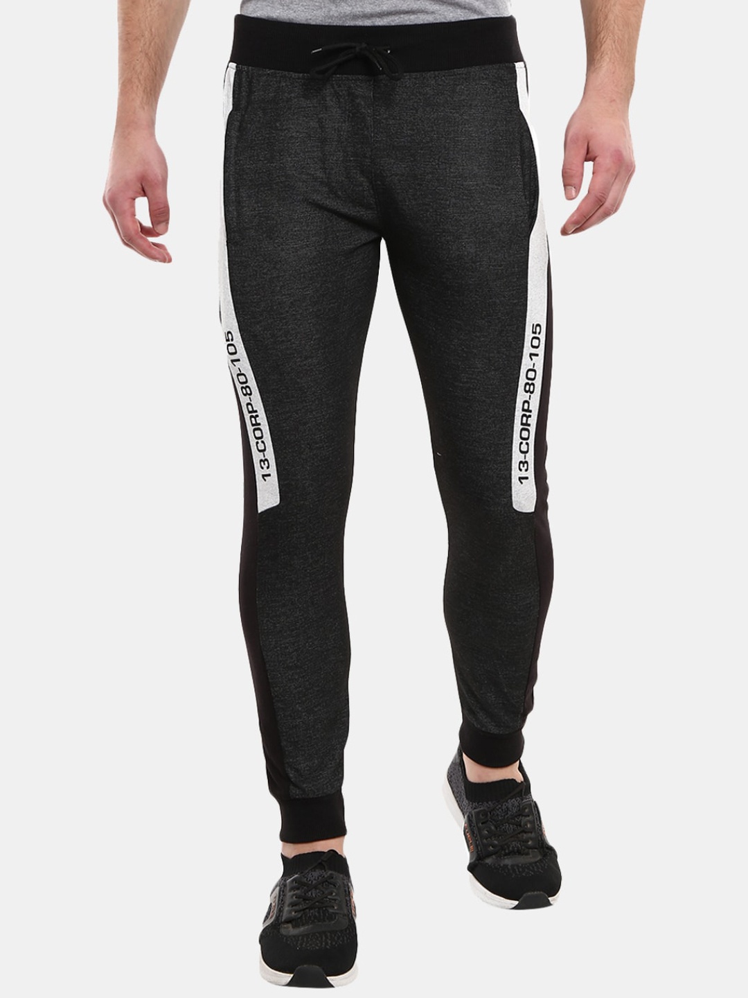

V-Mart Men Black Solid Cotton Joggers