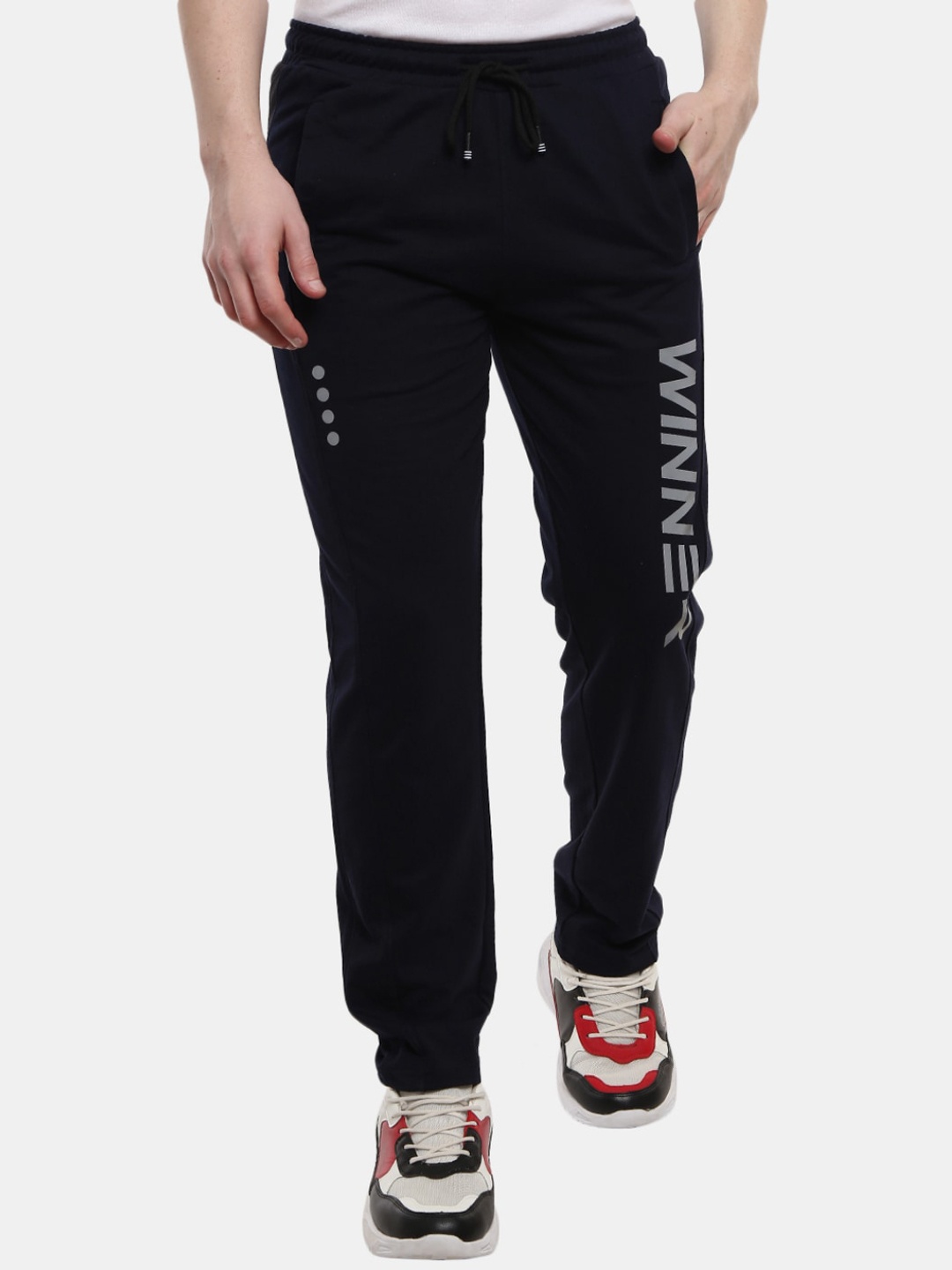 

V-Mart Men Navy Blue Solid Track Pants