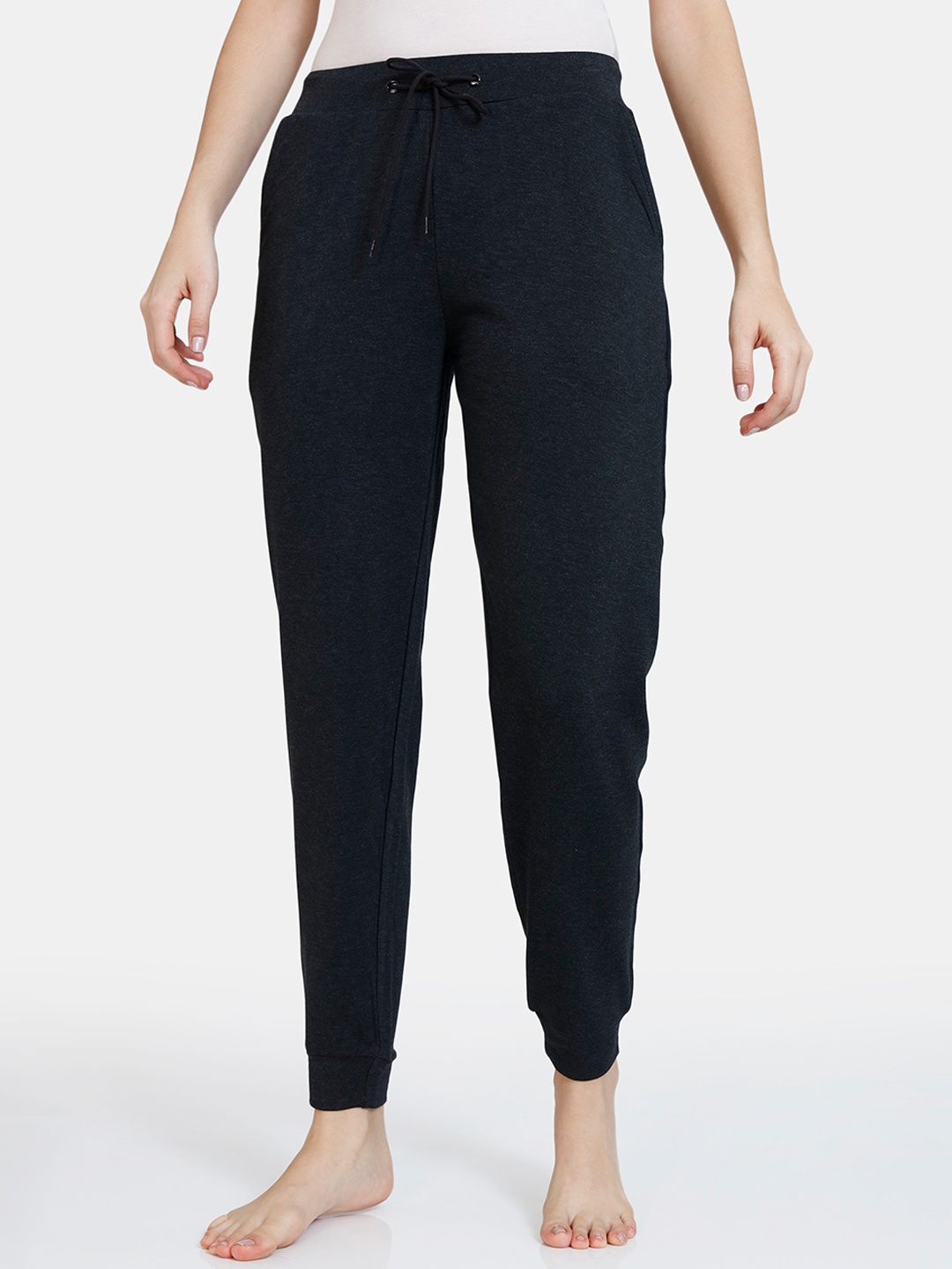 

Zivame Women Black Solid Lounge Pants