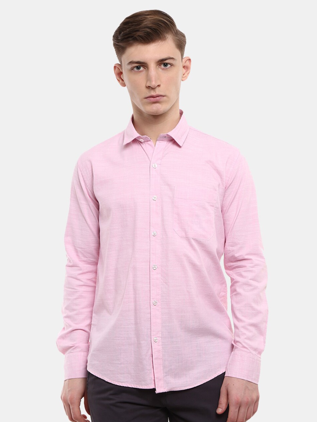 

V-Mart Men Pink Classic Casual Shirt