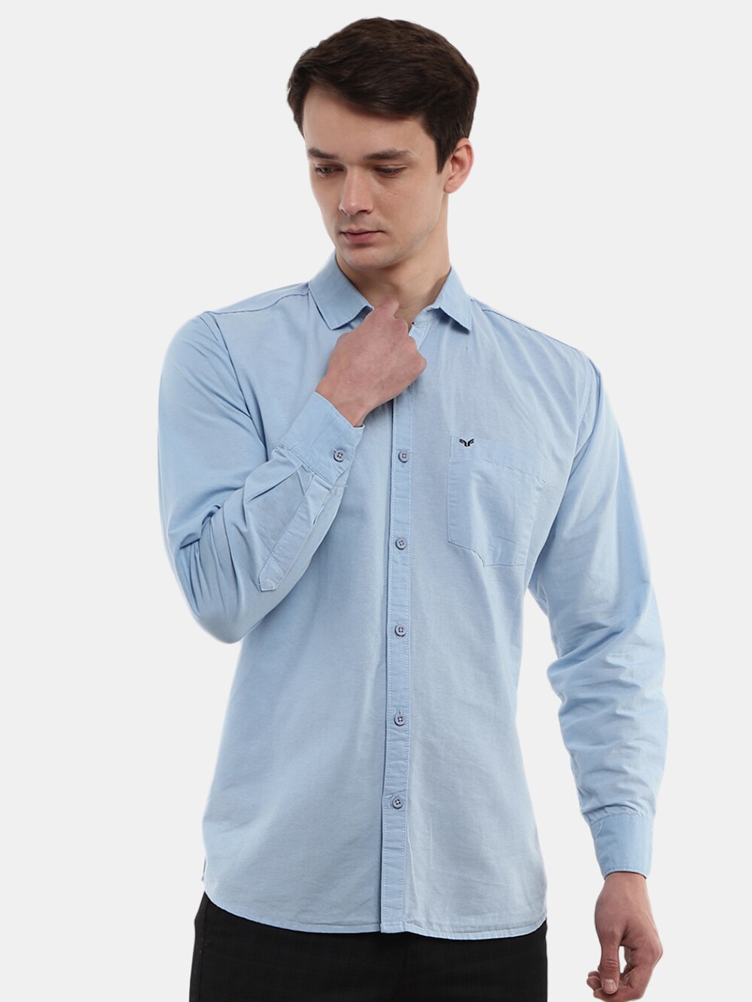 

V-Mart Men Blue Classic Full Sleeve Casual Shirt