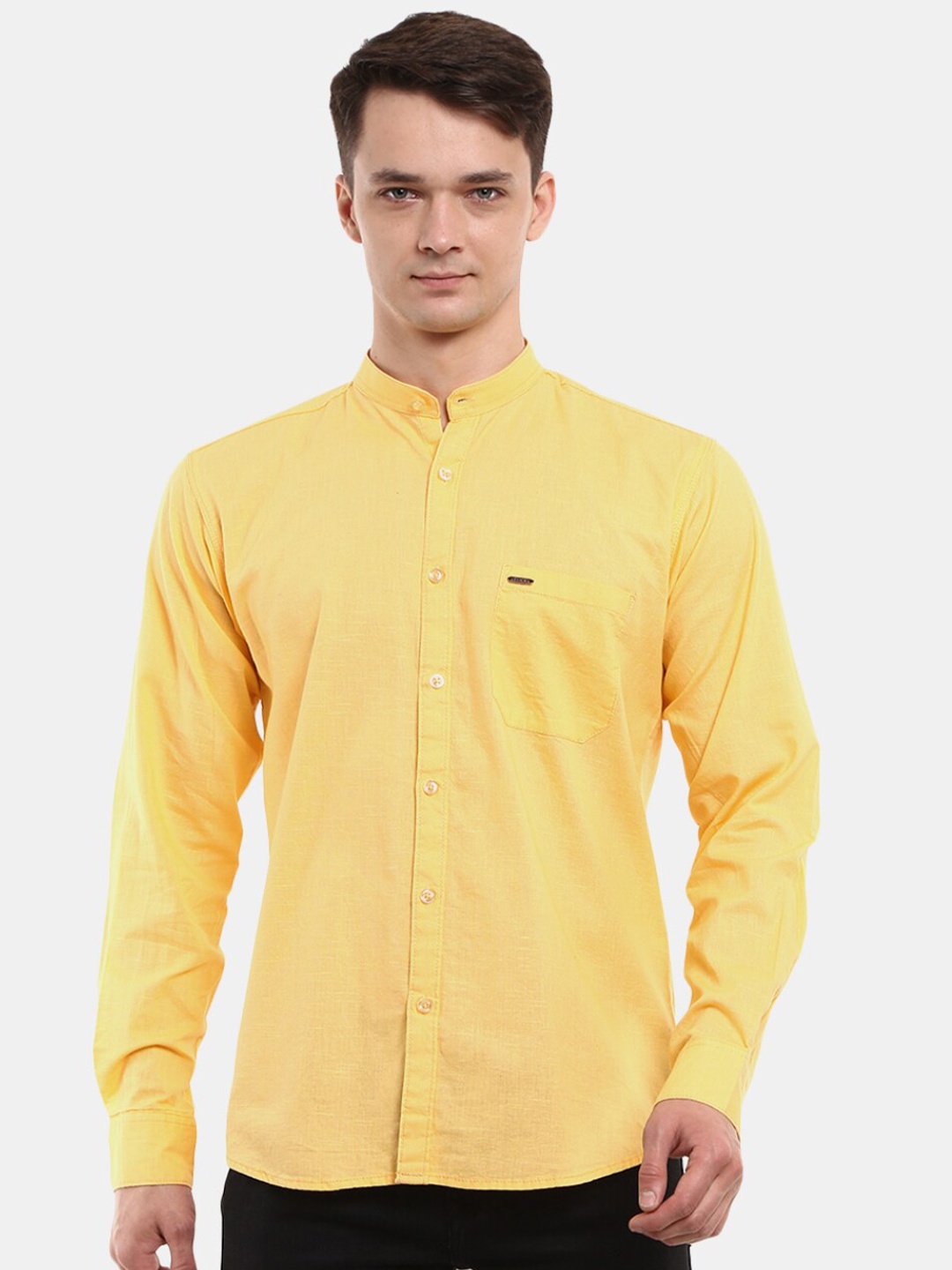 

V-Mart Men Yellow Classic Casual Shirt