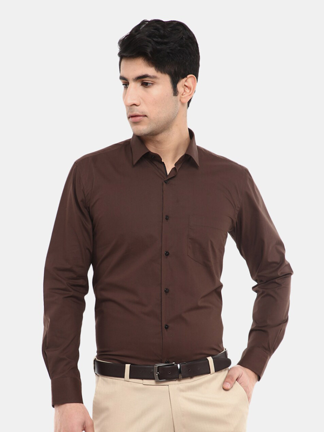 

V-Mart Men Brown Classic Formal Shirt