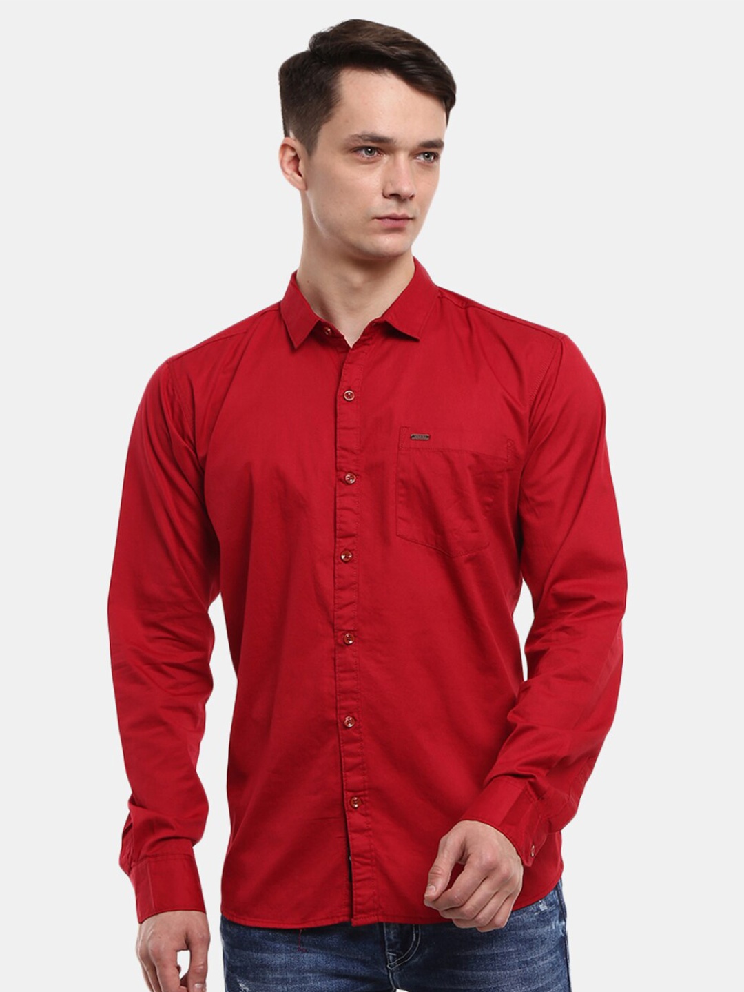 

V-Mart Men Maroon Classic Casual Shirt