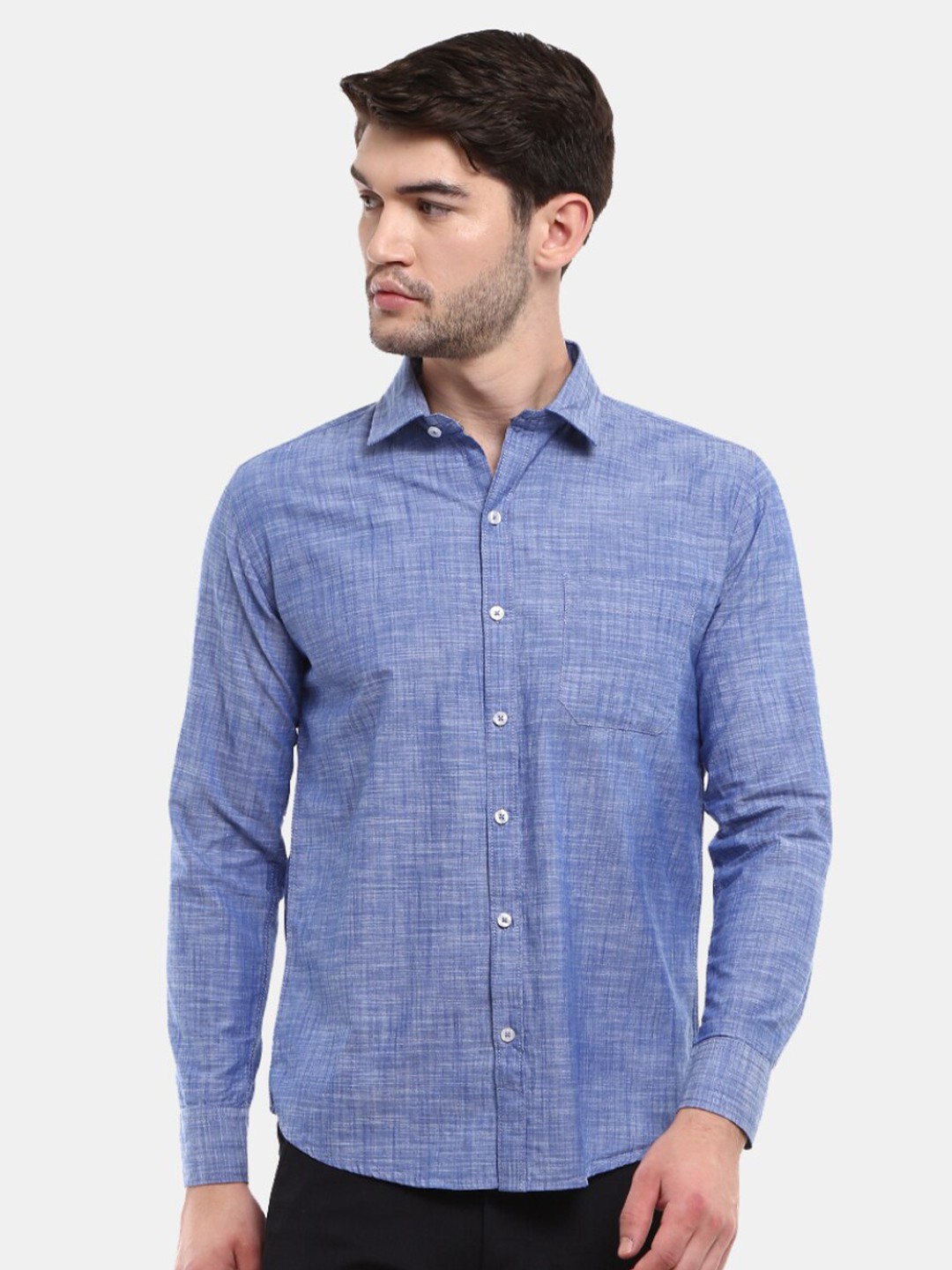 

V-Mart Men Blue Classic Casual Shirt