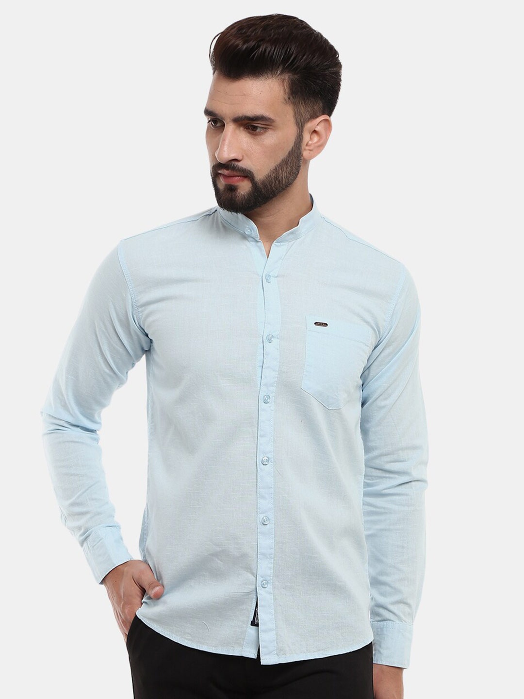 

V-Mart Men Blue Classic Casual Shirt