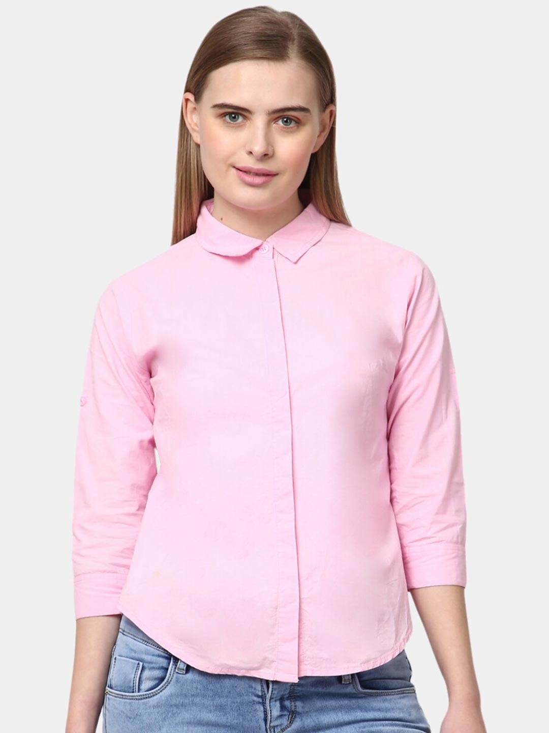 

V-Mart Women Pink Classic Casual Shirt