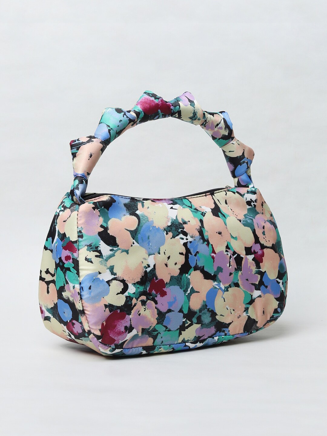 

ONLY womens Blue Floral Printed Bucket Handheld Bag