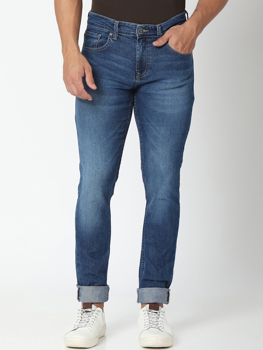 

SPYKAR Men Grey Slim Fit Heavy Fade Jeans