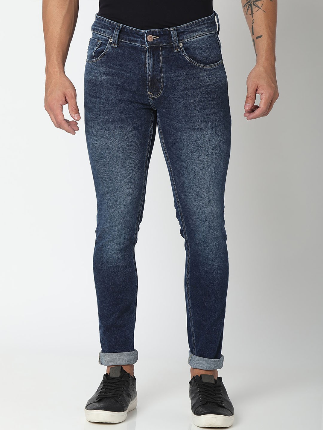 

SPYKAR Men Blue Super Skinny Fit Heavy Fade Jeans