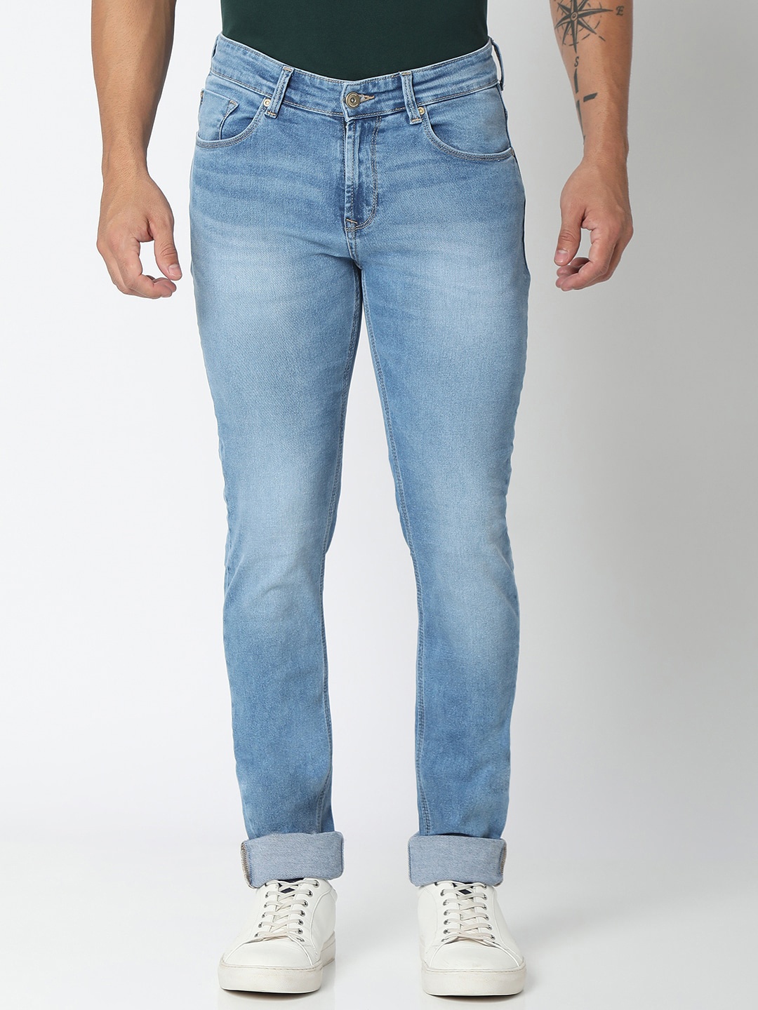 

SPYKAR Men Blue Slim Fit Heavy Fade Jeans