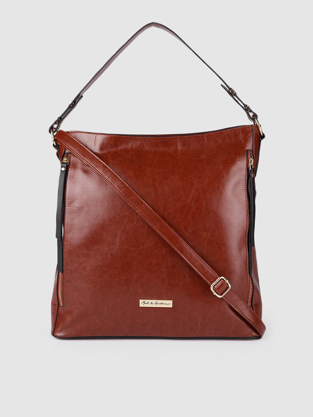 

Mast & Harbour Women Tan Brown Structured Shoulder Bag