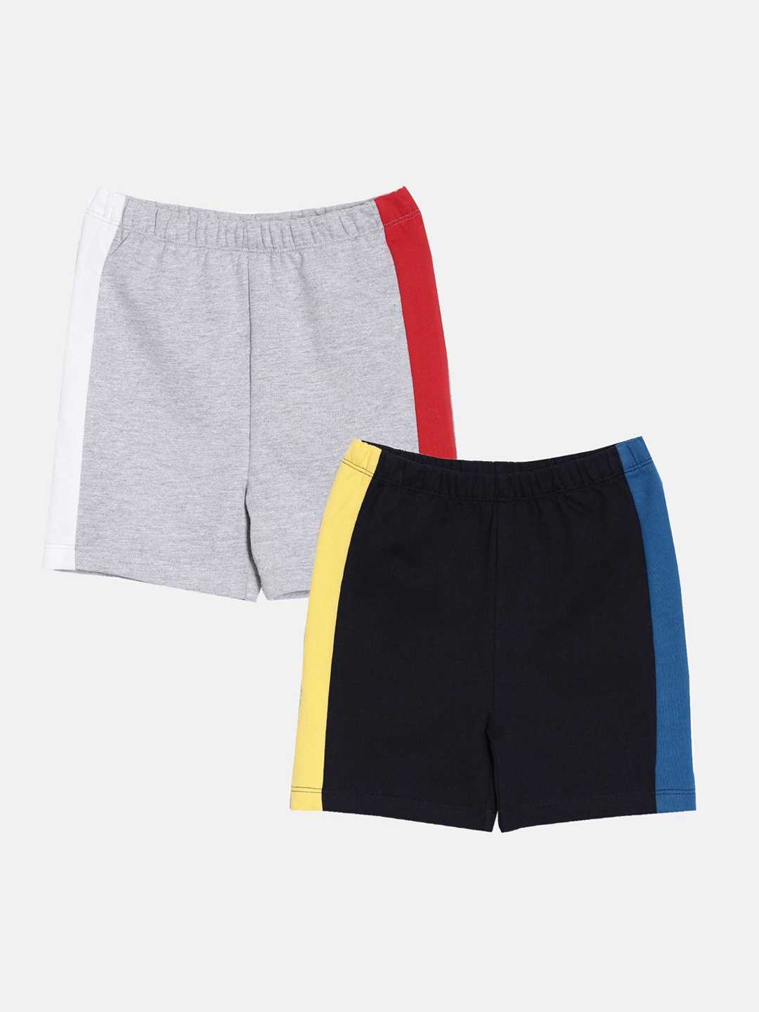 

Aomi Boys Pack of 2 Blue & Grey Cotton Shorts