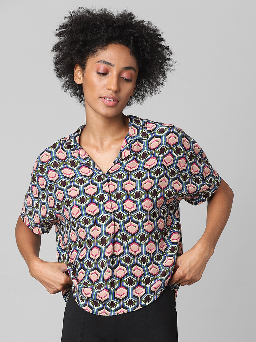 

ONLY Women Multicoloured Printed Casual Shirt, Multi