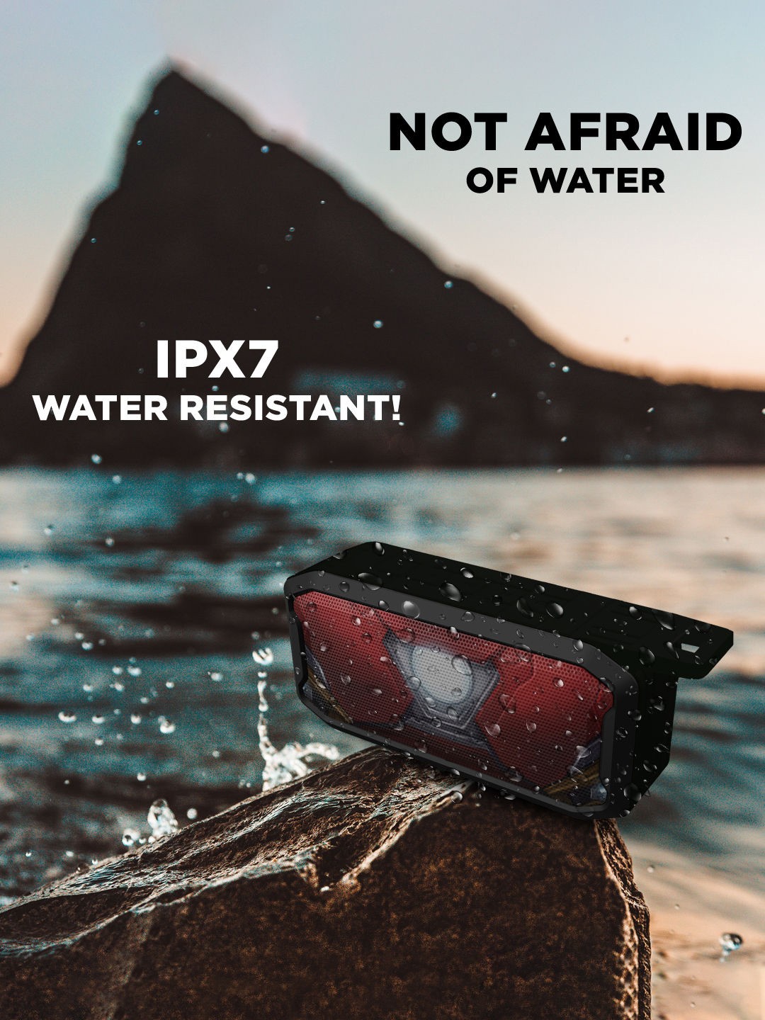 

Roadster Black & Red Printed Suit Mark XLVI Wireless Melody Bluetooth Speaker