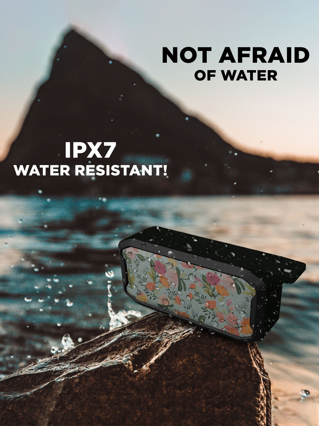 

Roadster Black & Green Printed Payal Singhal Aqua Handpainted Flower Wireless Melody Bluetooth Speaker