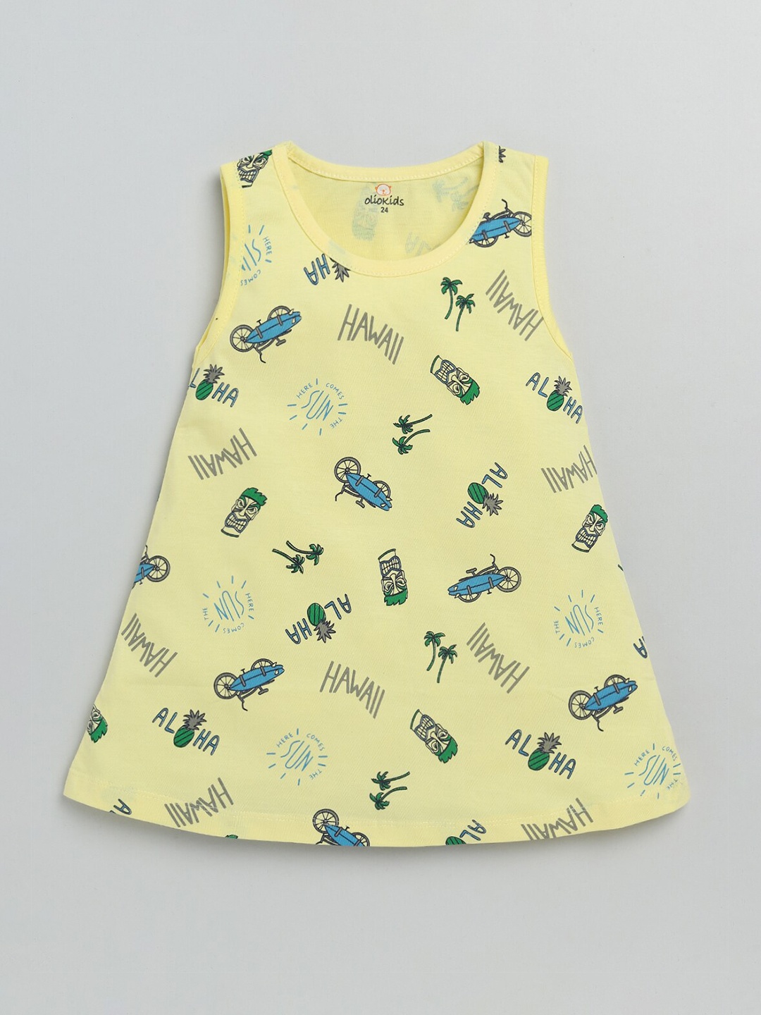 

Olio Kids Yellow & Blue A-Line Dress