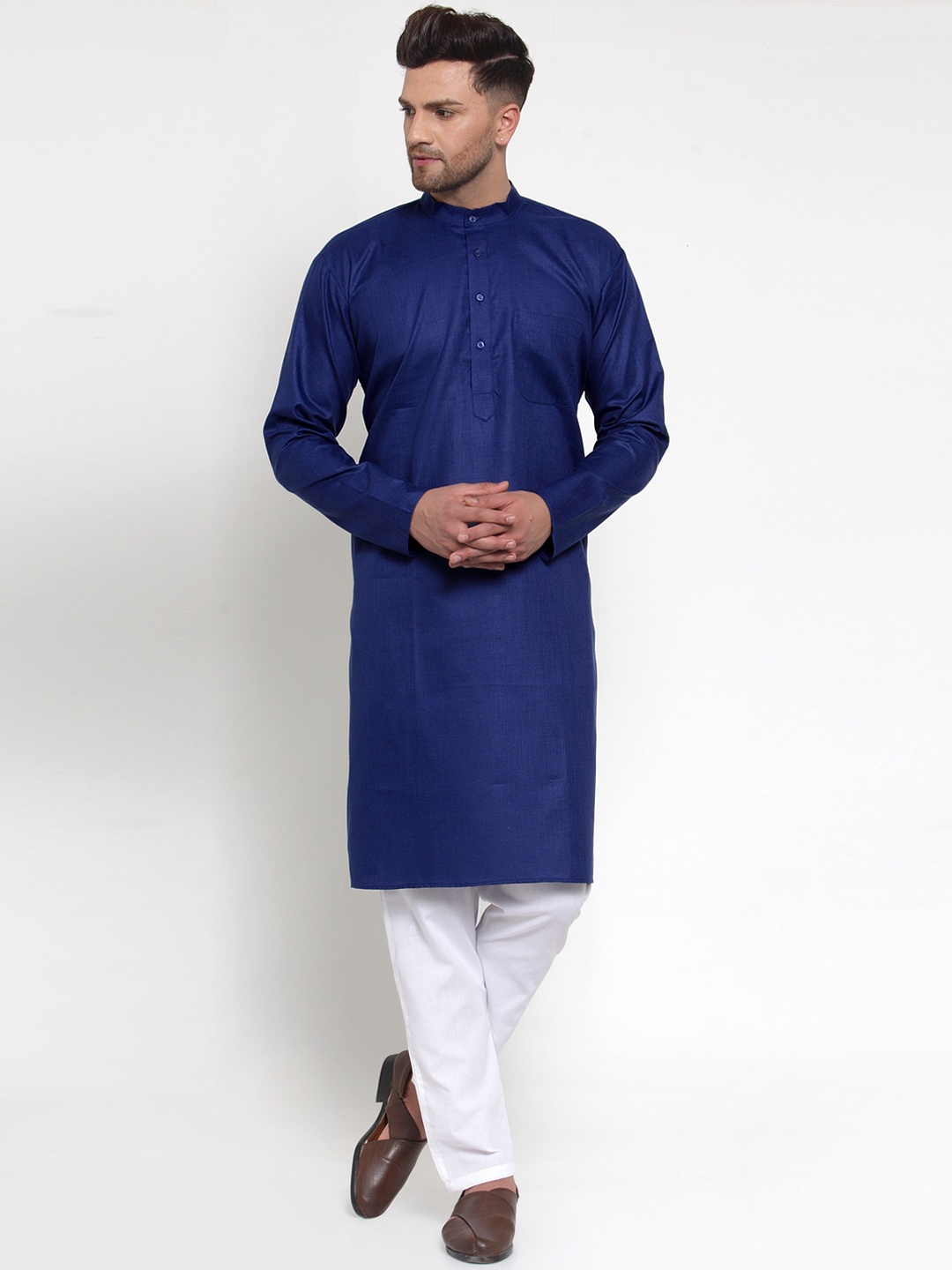 

Jompers Men Blue Kurta with Pyjamas