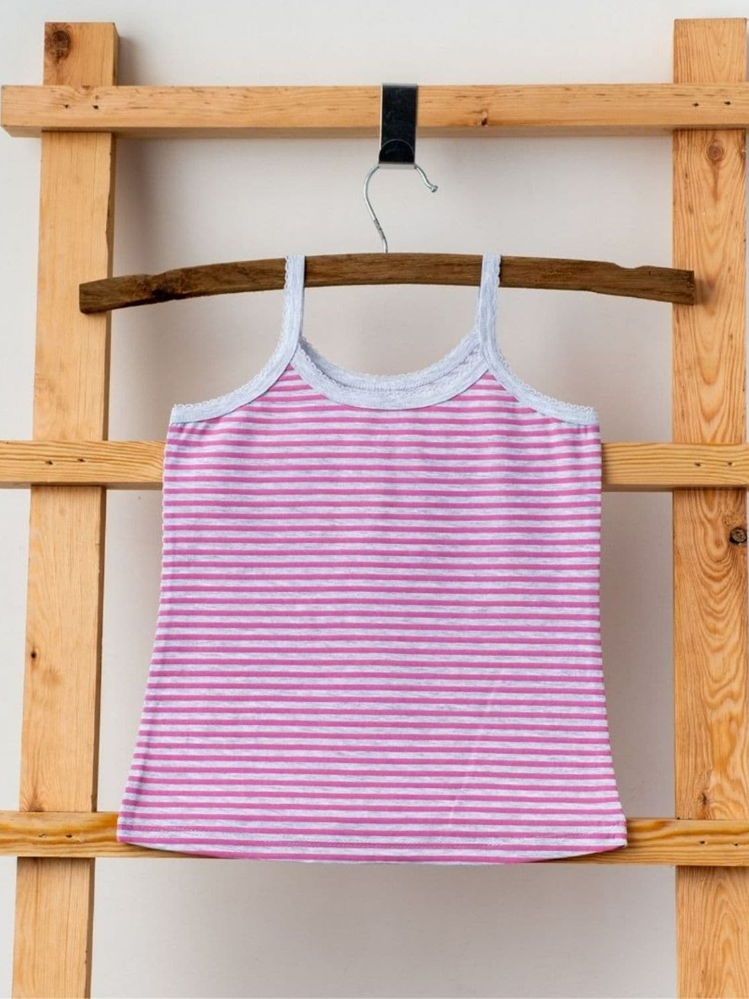 

haus & kinder Kids-Girls Pack Of 3 Blue & Pink Printed Camisoles