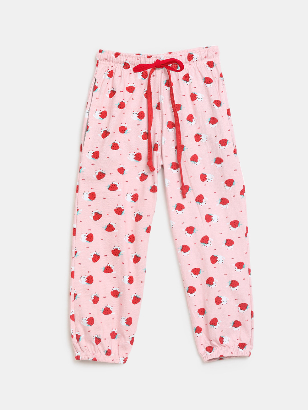 

V-Mart Girls Pink Printed Cotton Single Jersey Track Pant