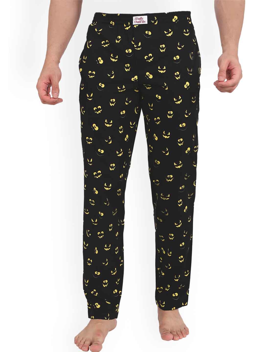 

THE DAILY OUTFITS Men Grey Printed Cotton Lounge Pants