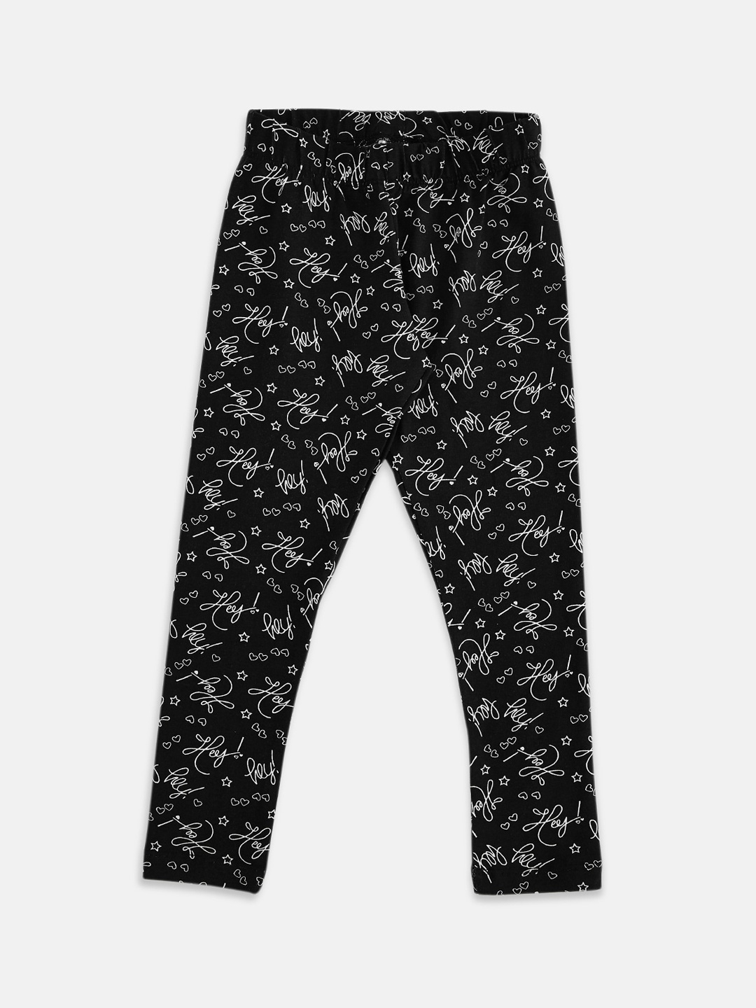 

Pantaloons Junior Girls Black Printed Ankle-Length Leggings