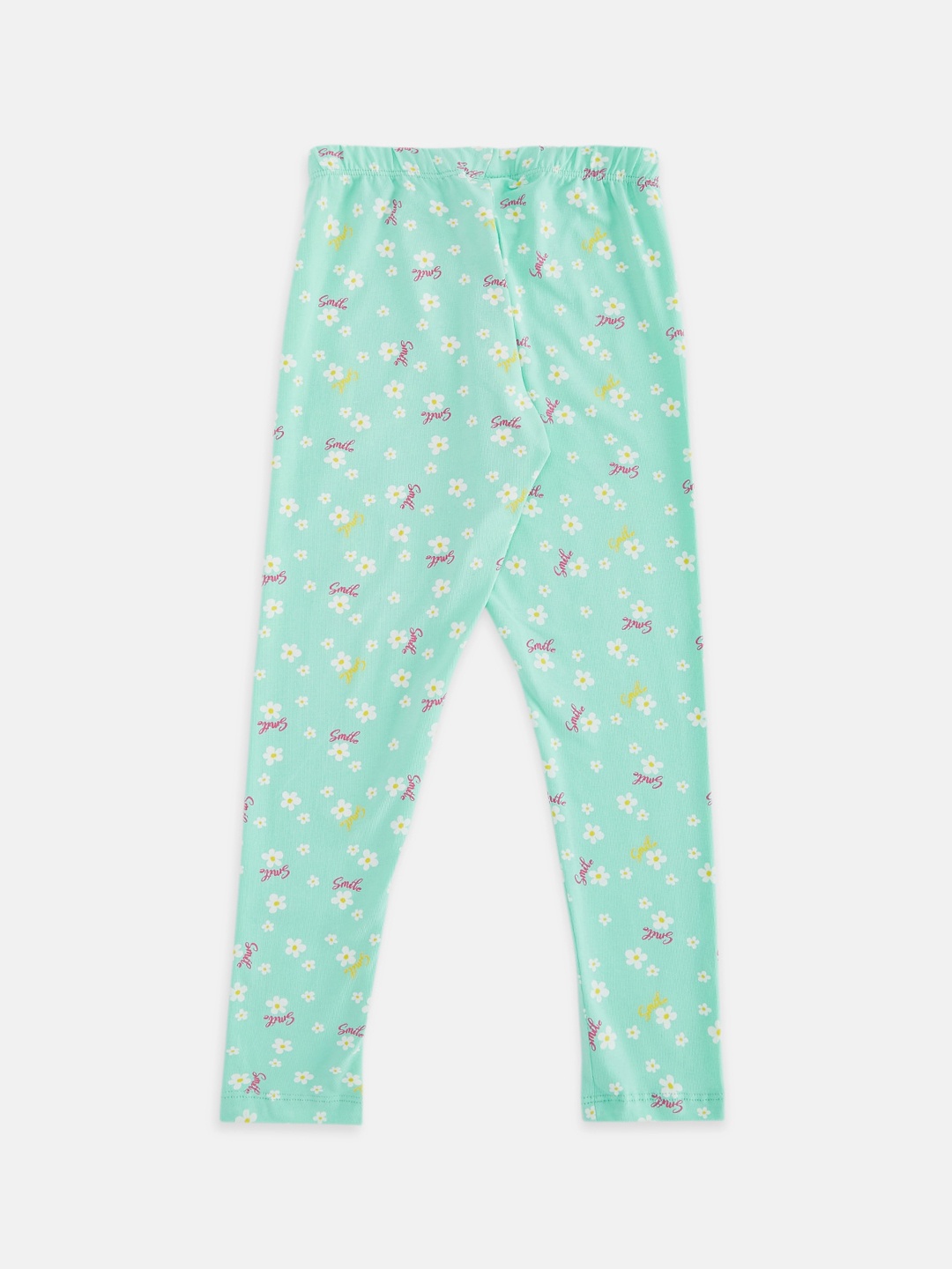

Pantaloons Junior Girls Green Printed Leggings