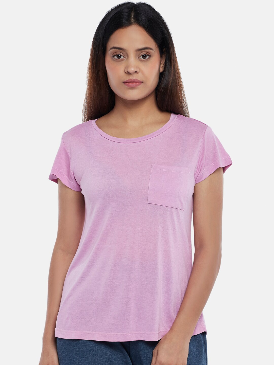 

Dreamz by Pantaloons Lavender Solid Lounge T-Shirt