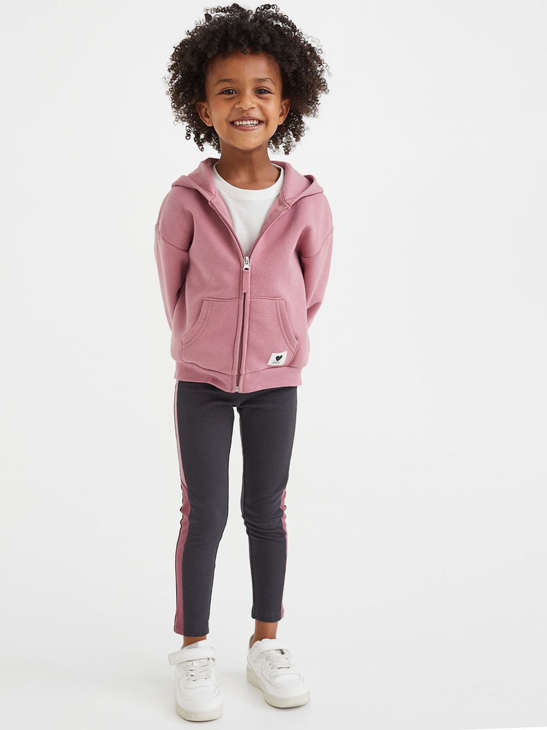 

H&M Girls Charcoal Grey Leggings With Brushed Inside