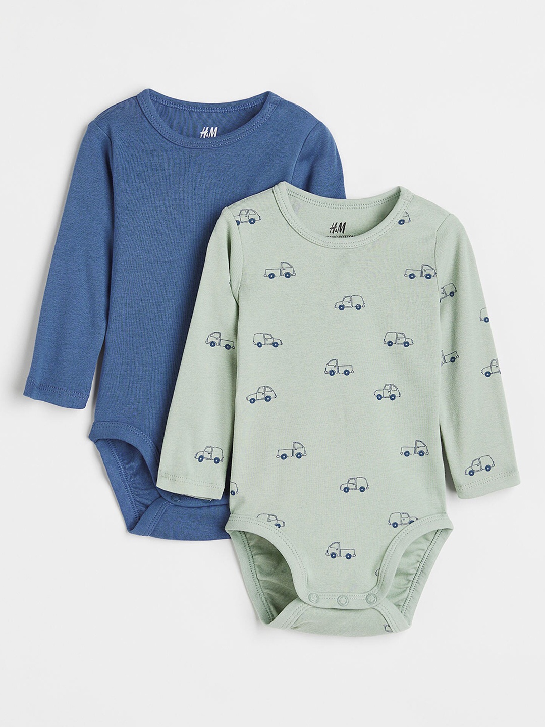 

H&M Infant Blue & Green 2-Pack Cotton Bodysuits