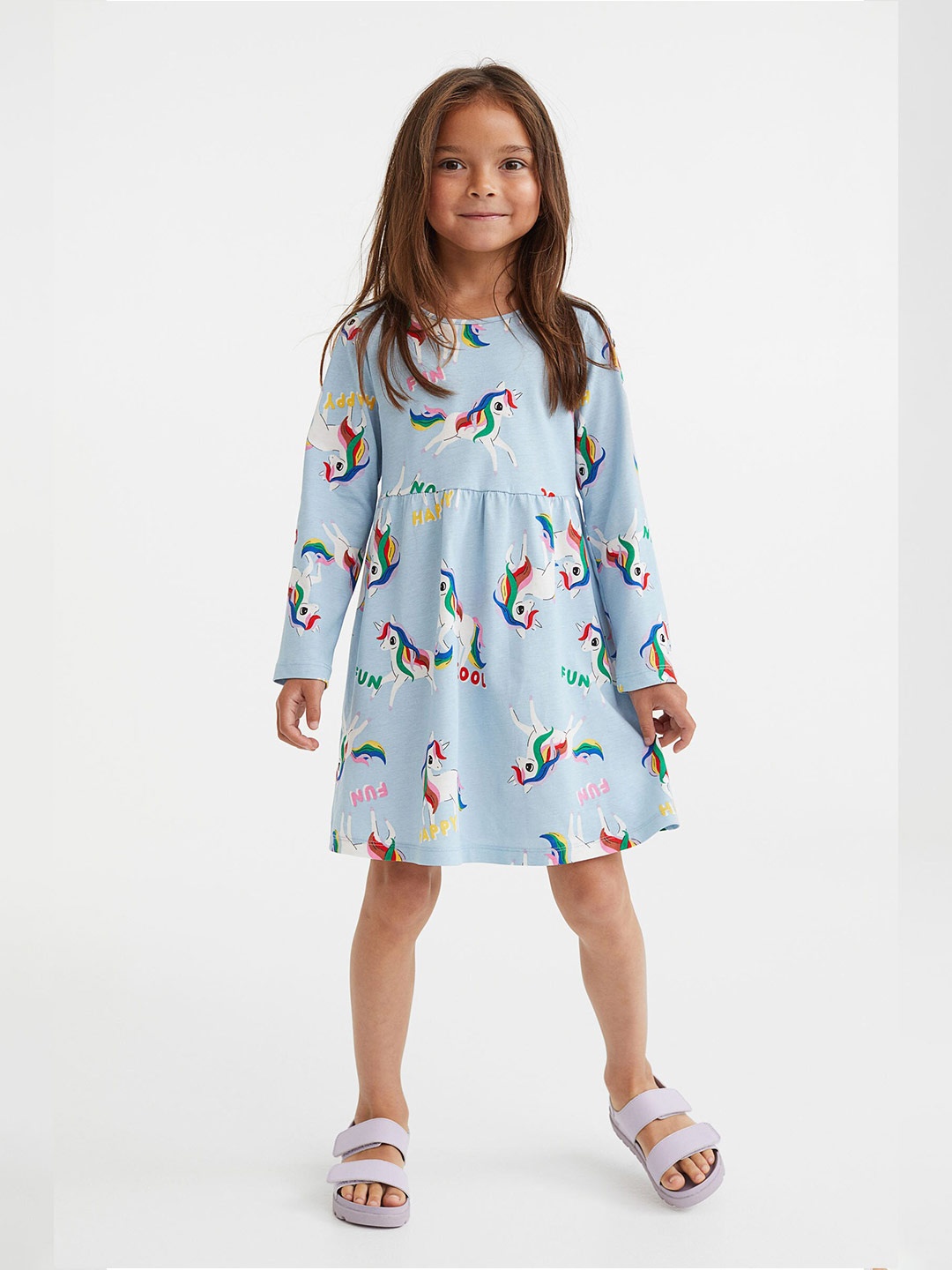 

H&M Blue Cotton Jersey Dress