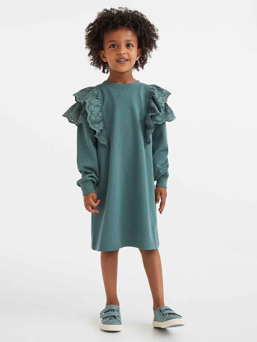 

H&M Green Sweatshirt Dress