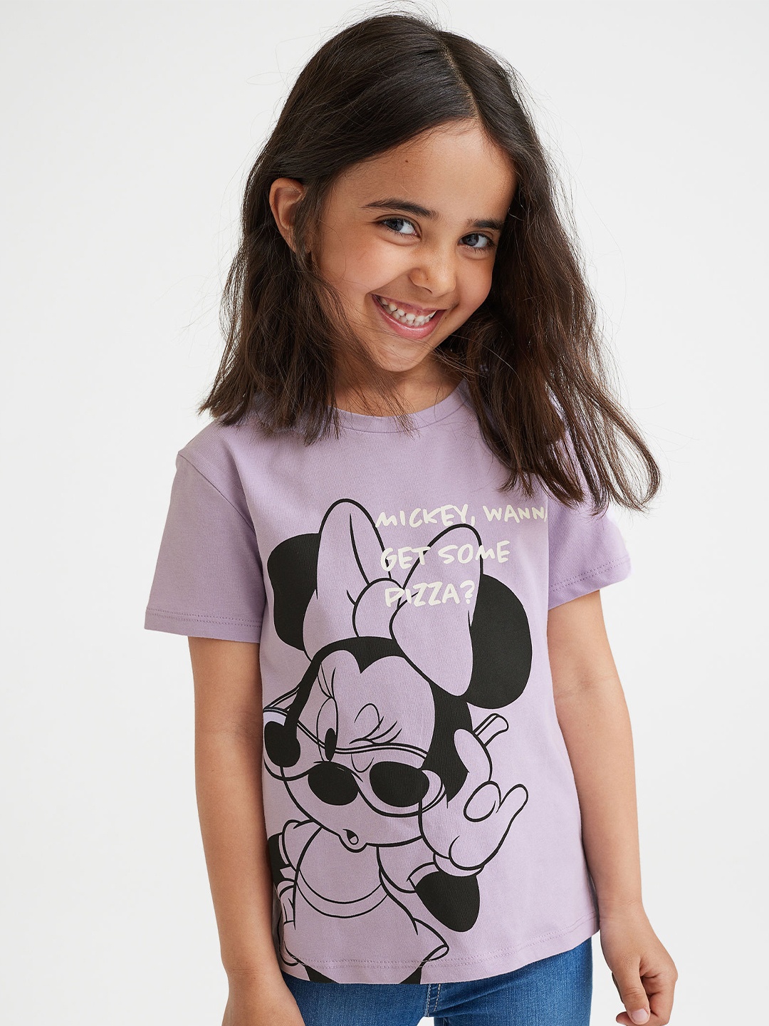 

H&M Kids Girls Purple Printed T-shirt