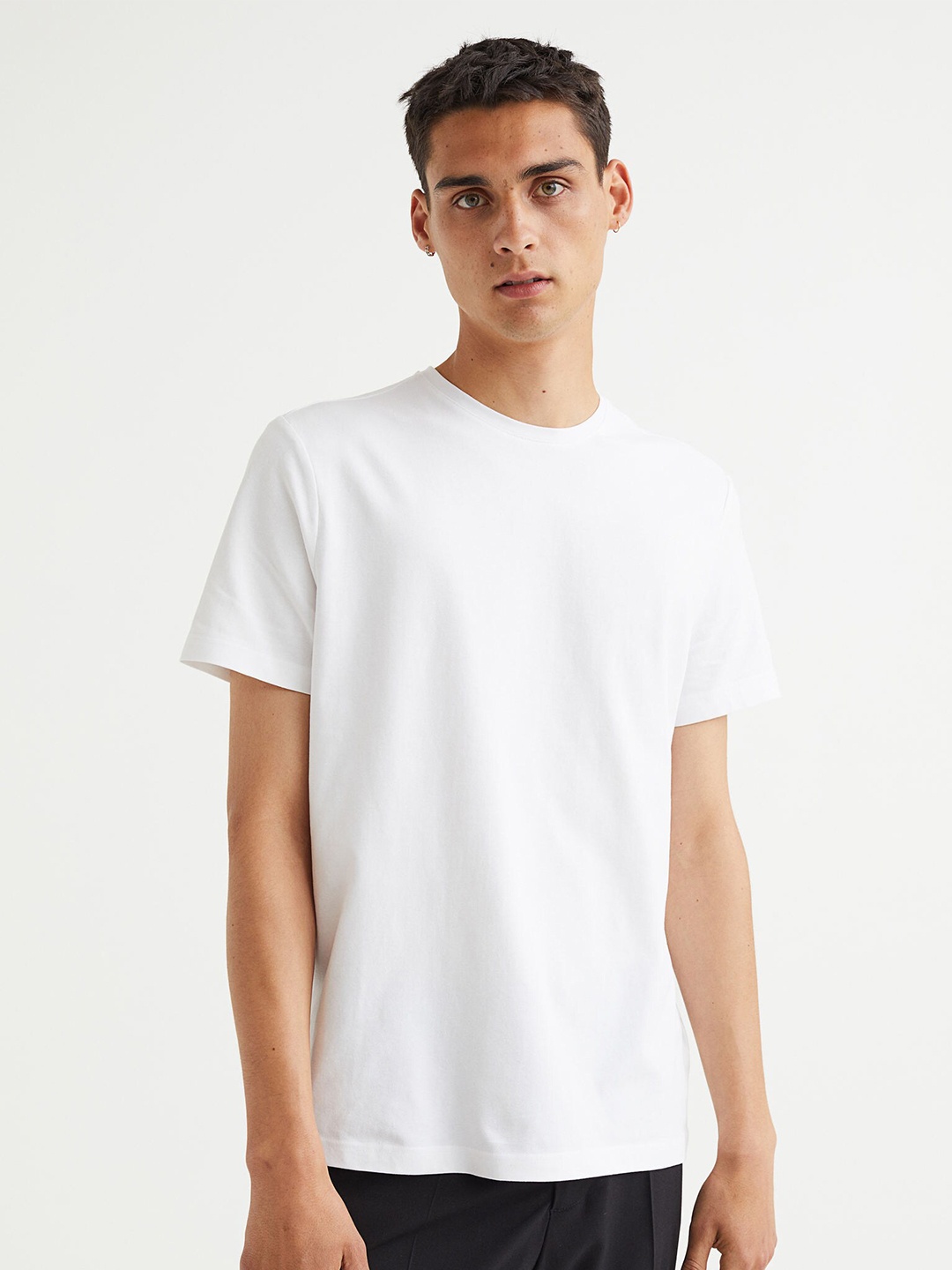 

H&M Men White & Black 5-pack Slim Fit T-shirts