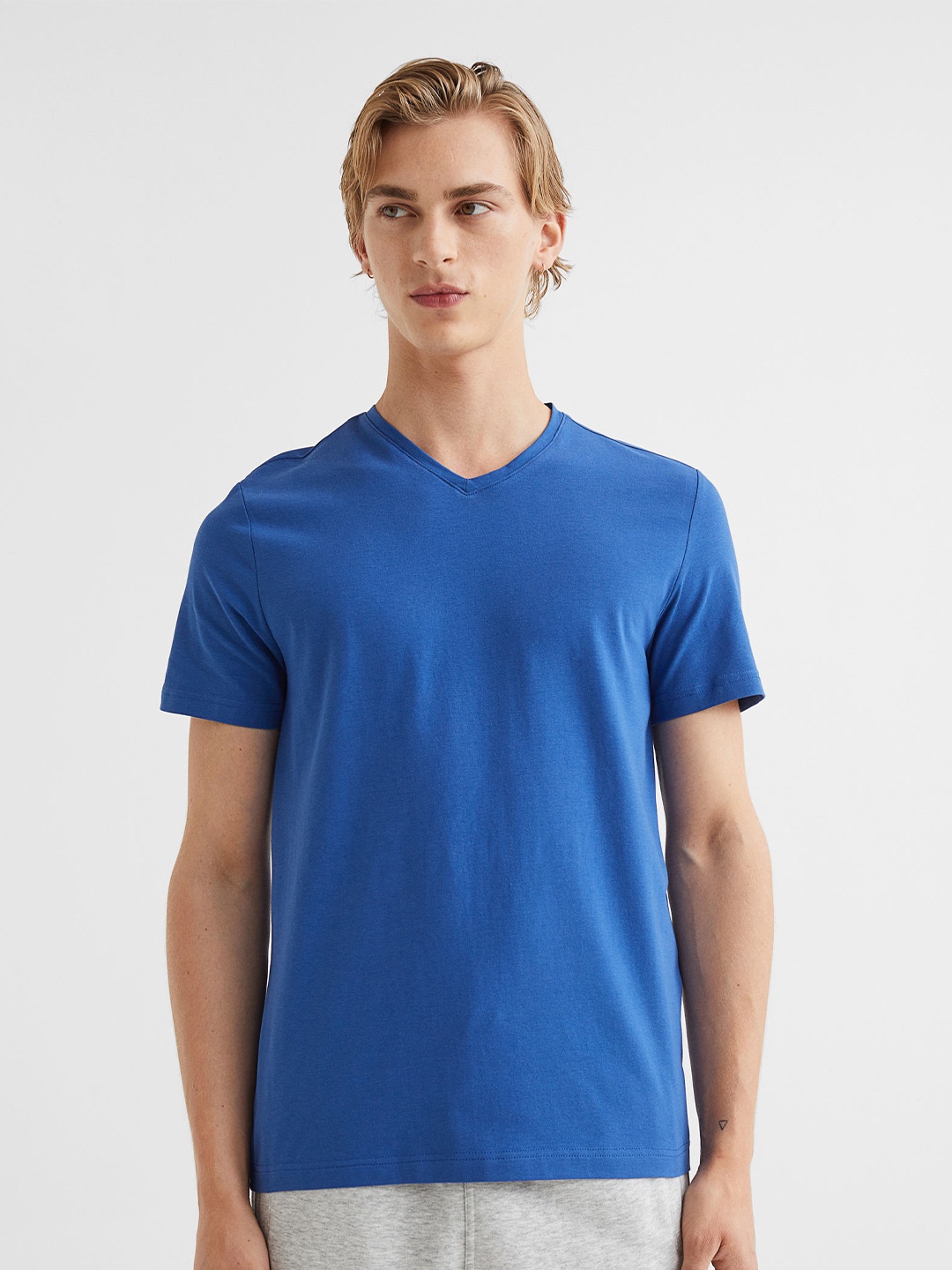 

H&M 3-Pack Slim Fit T-Shirts, Blue