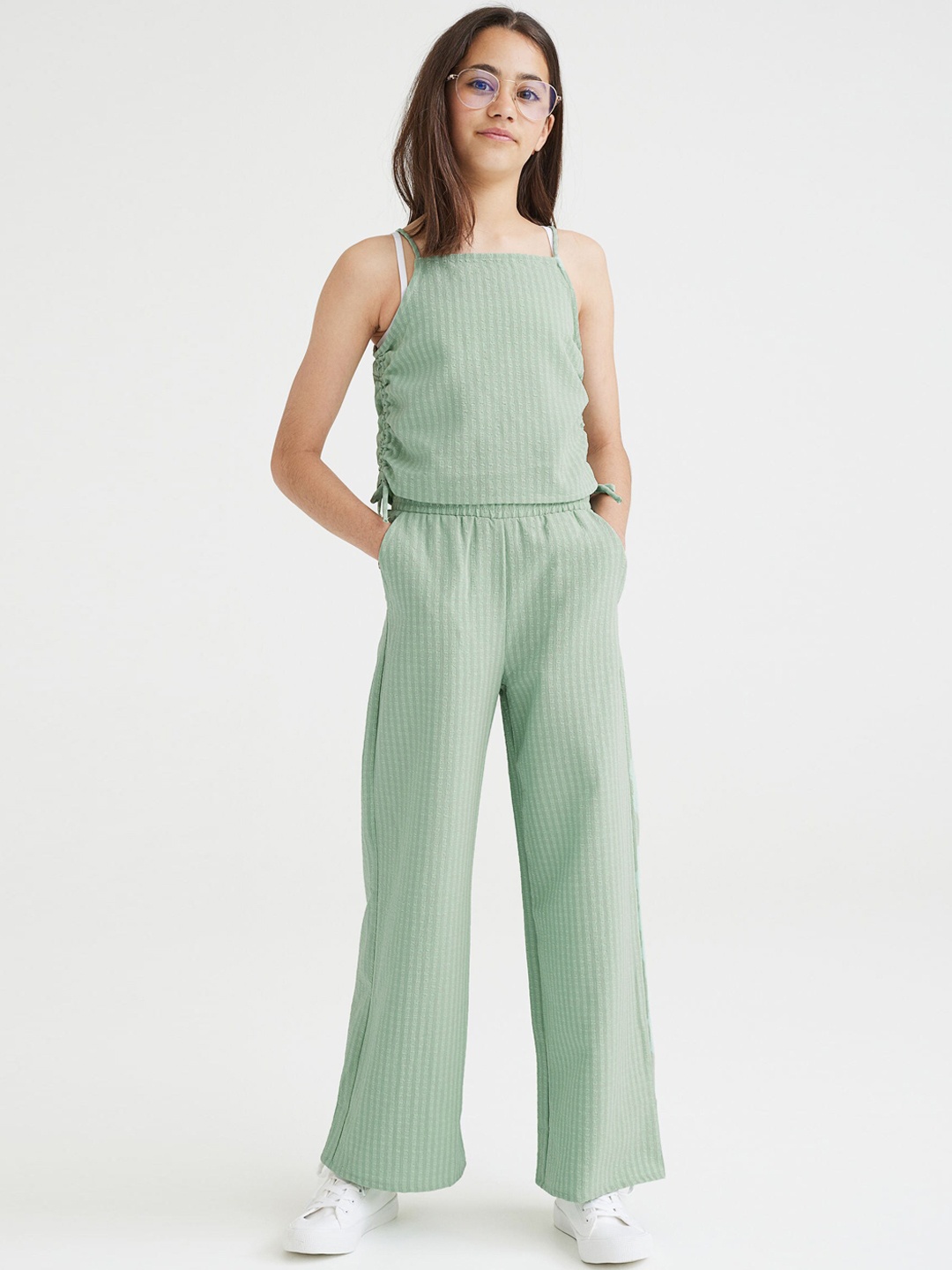 

H&M Green 2 Piece Top and Trousers Set